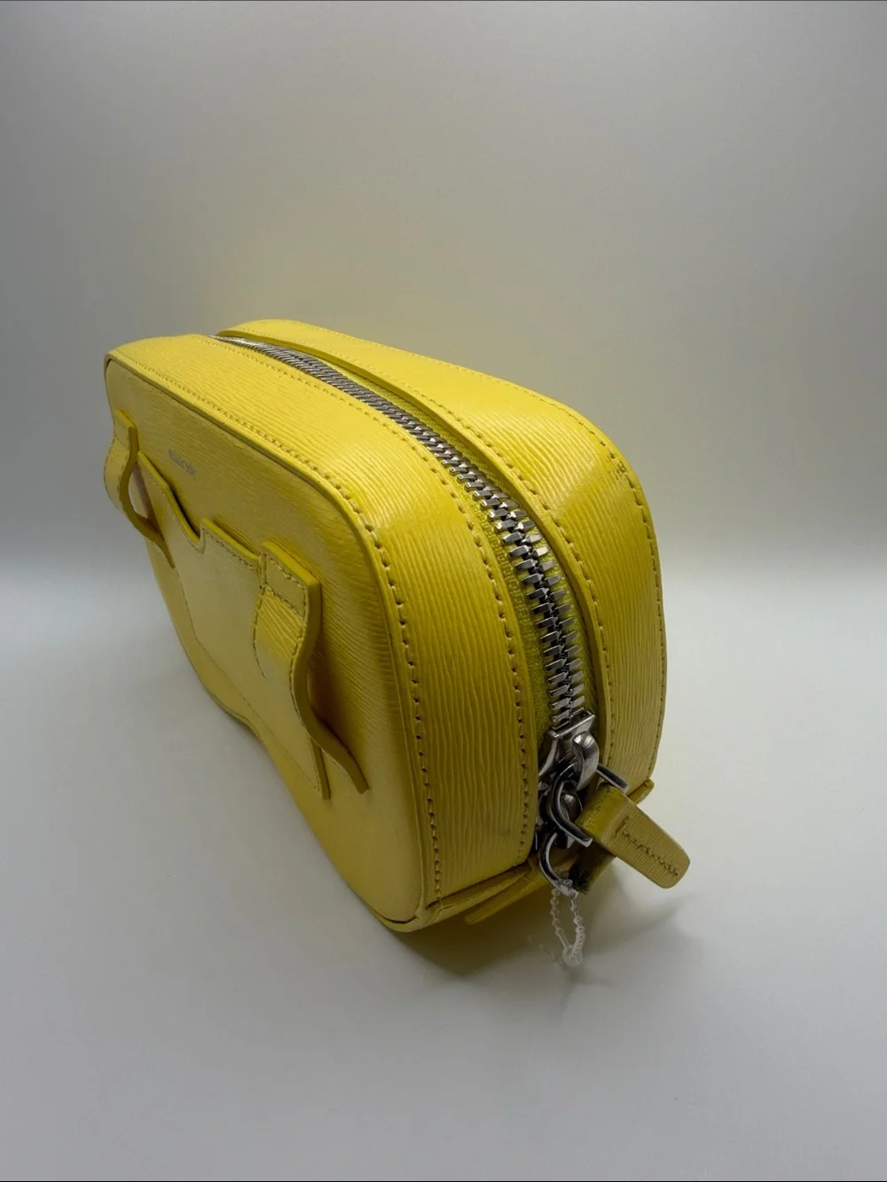 Senreve Yellow Leather Clutch/Pouch used *read - Picture 2 of 10